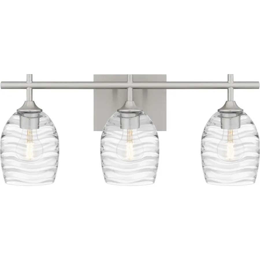 Lucy 3-Light Bath Vanity in Brushed Nickel
