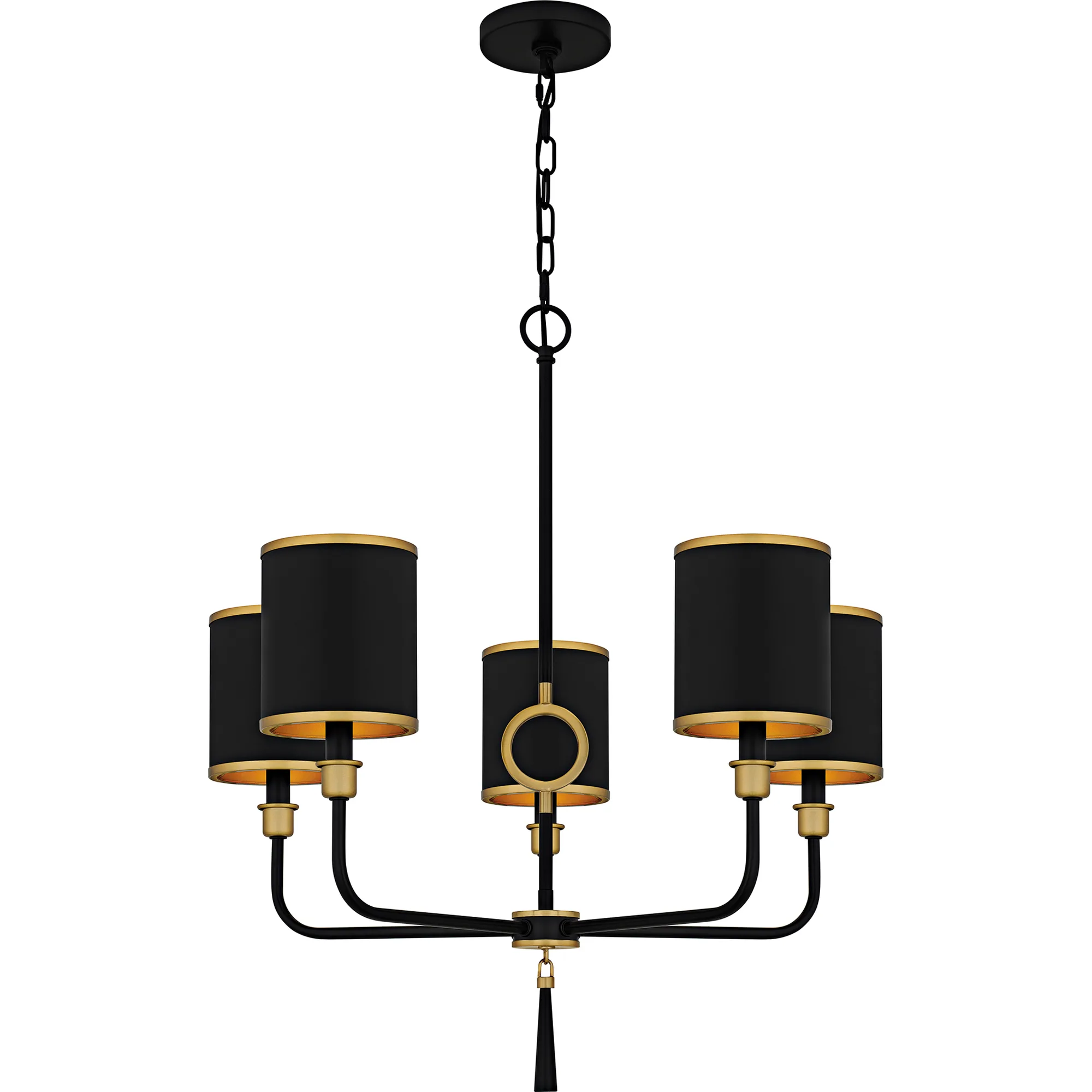 Lockery 5-Light Matte Black Chandelier