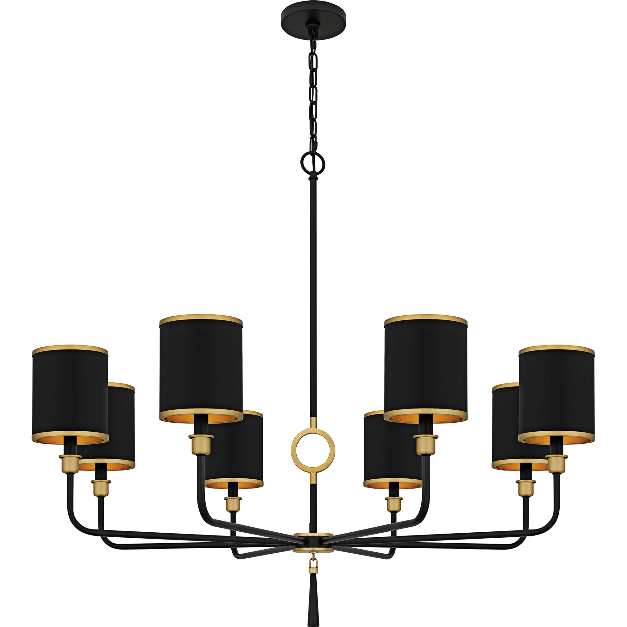 Lockery 8-Light Matte Black Chandelier