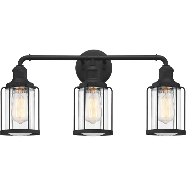 Add an industrial feel to your home with the Ludlow collection. A simple silhouette combined with caged glass shades creates interest without sacrificing light projection. Finished in earth black, this collection is the perfect addition to any room.