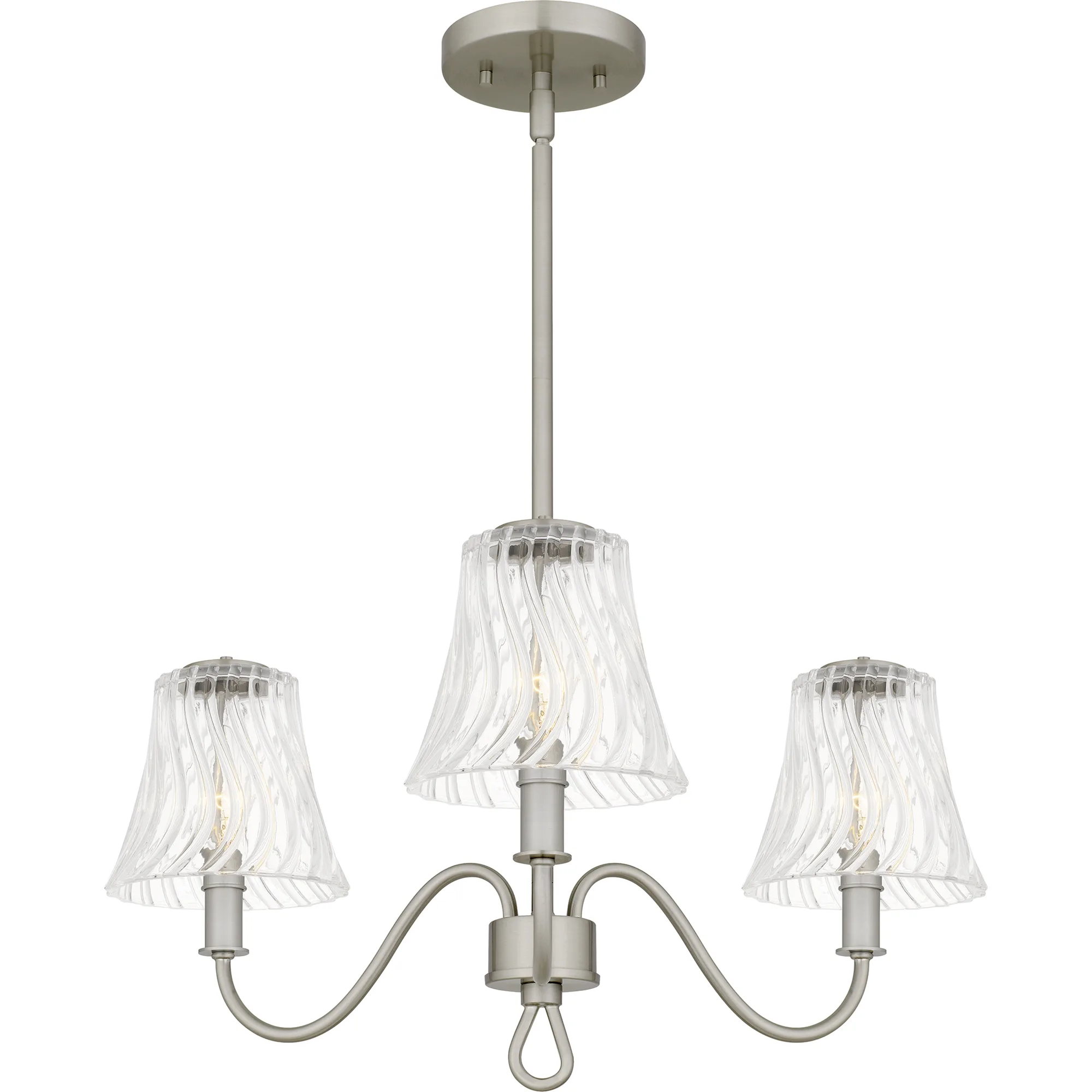 McKinney 3-Light Brushed Nickel Chandelier