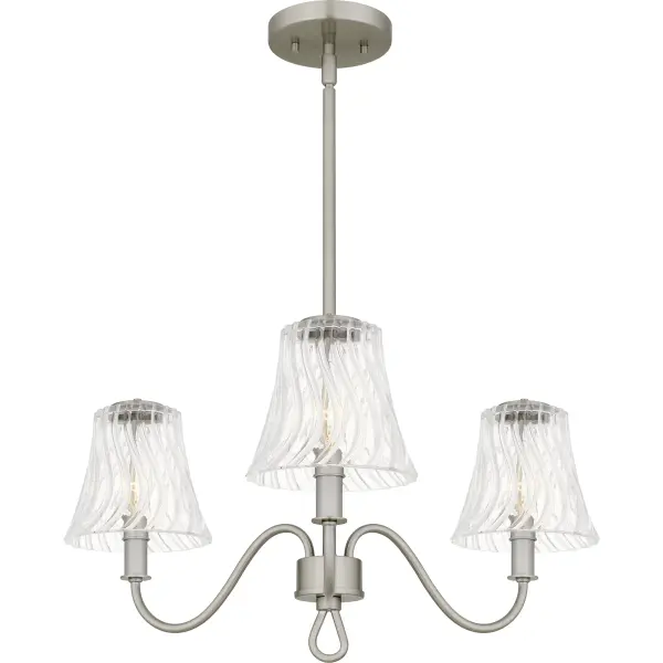 McKinney 3-Light Brushed Nickel Chandelier