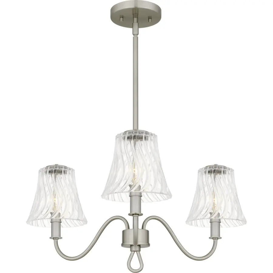 McKinney 3-Light Brushed Nickel Chandelier