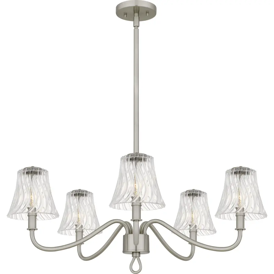 McKinney 5-Light Brushed Nickel Chandelier