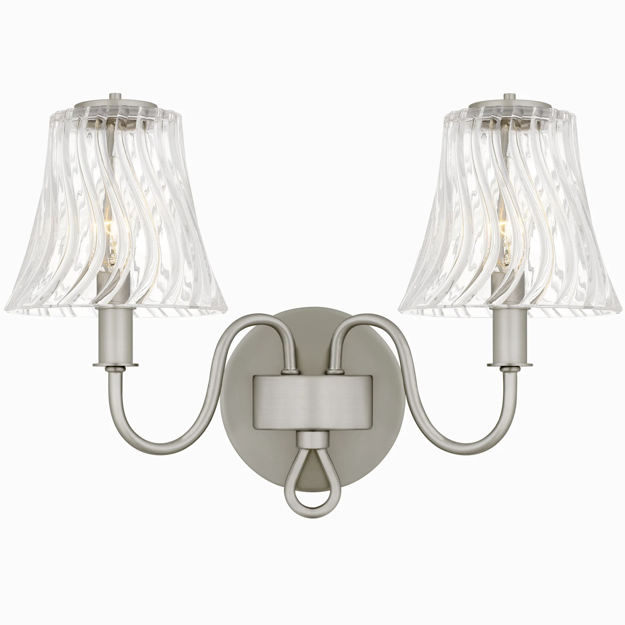 McKinney 2-Light Brushed Nickel Bath Light