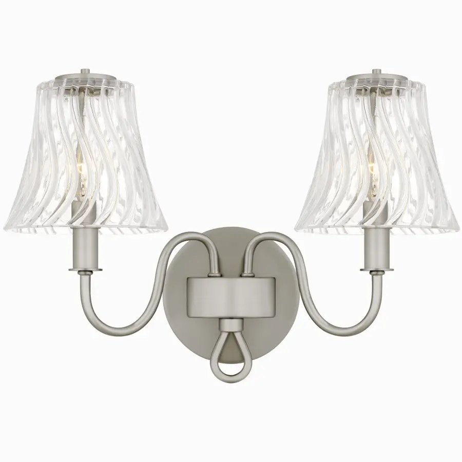 McKinney 2-Light Brushed Nickel Bath Light