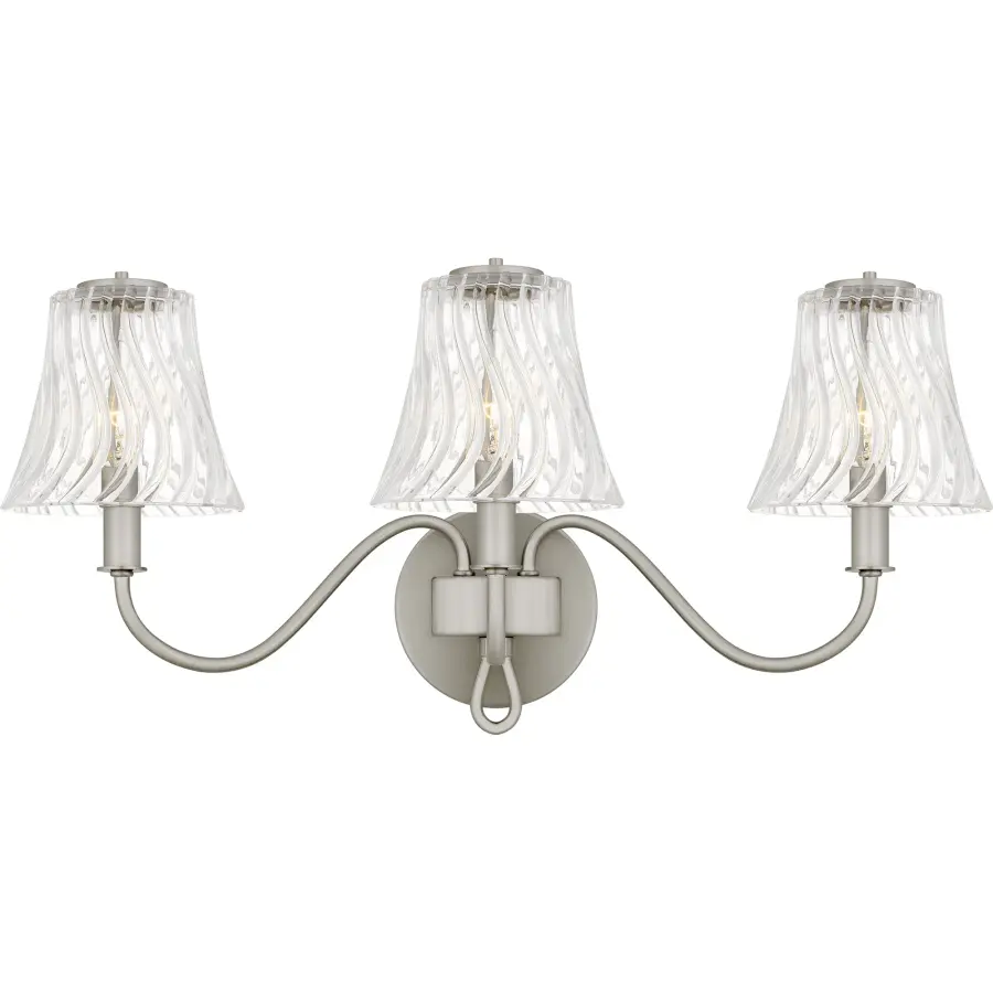 McKinney 3-Light Brushed Nickel Bath Light