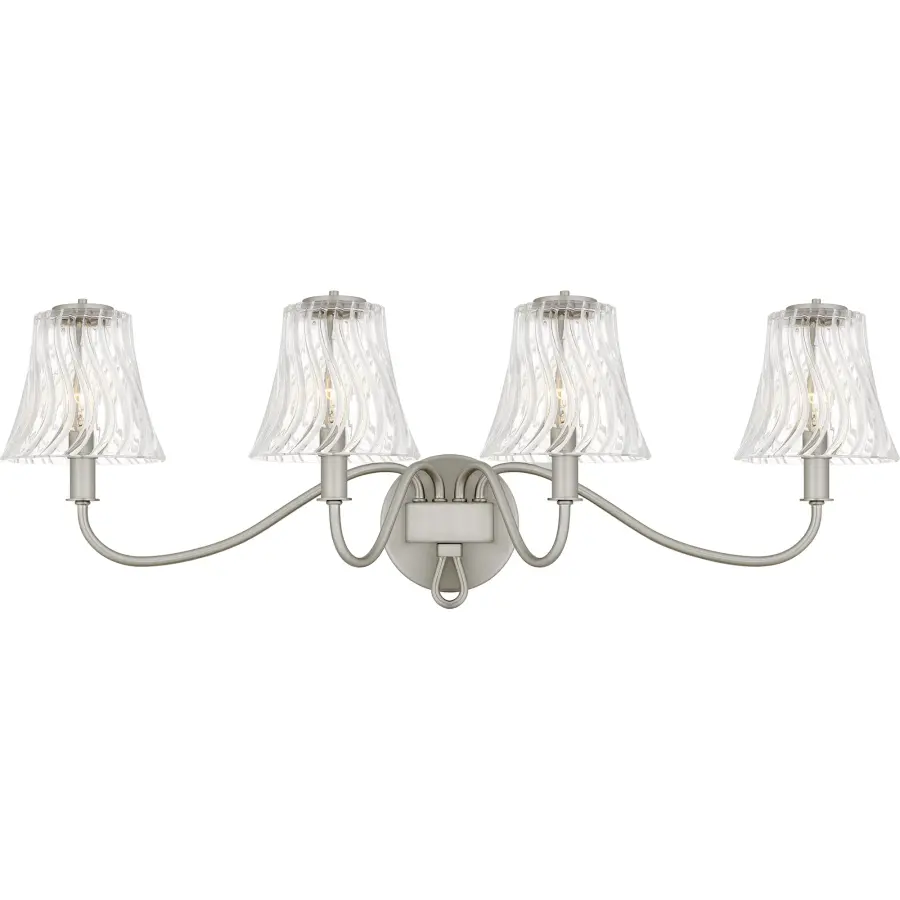McKinney 4-Light Brushed Nickel Bath Light