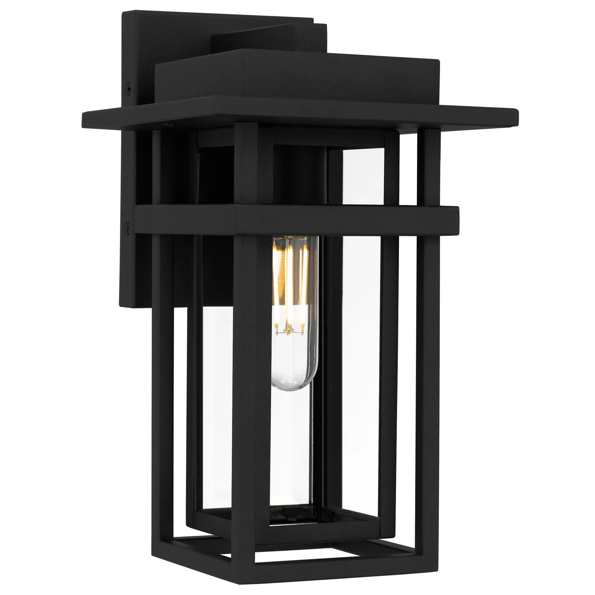 Morgan 1-Light Earth Black Outdoor Wall Lantern
