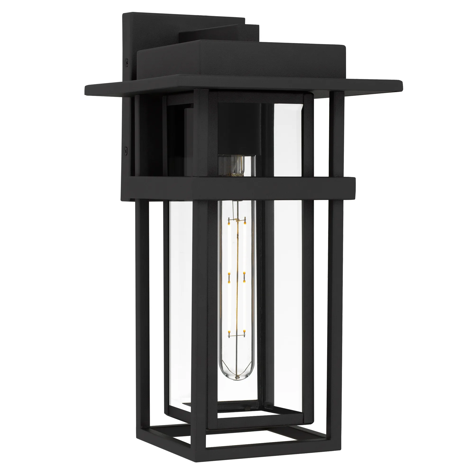 Morgan 1-Light Earth Black Outdoor Wall Lantern