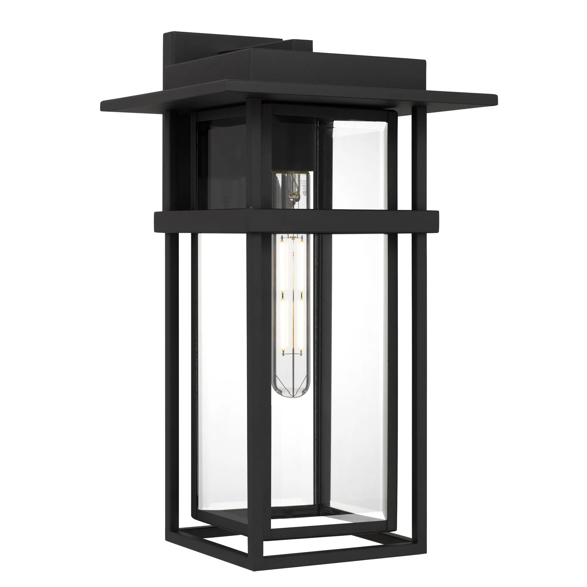 Morgan 1-Light Earth Black Outdoor Wall Lantern