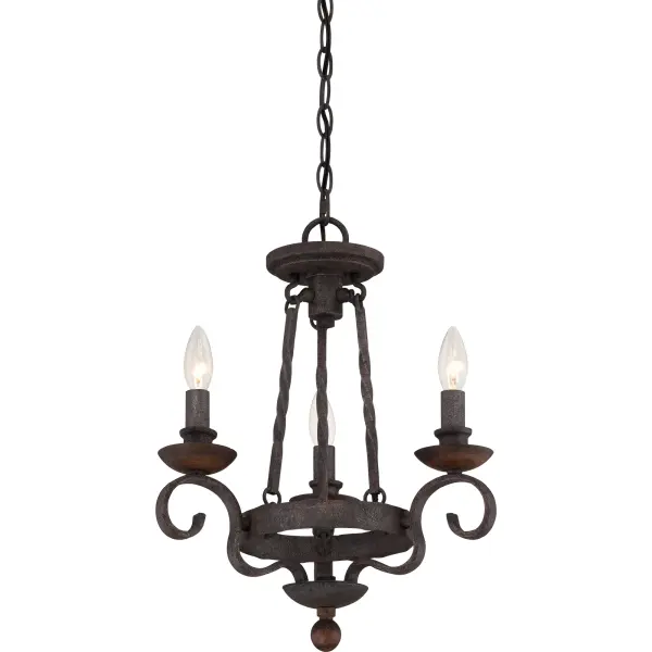 Classic and timeless  Noble is a nod to European design.  The speckled Rustic Black features many dark tones combined to create a roughly textured finish on the surface that highlights every mark of the hammered metal.  The candelabra holders are made of solid wood and stained a dark walnut to coordinate with the overall theme of old world style and charm.