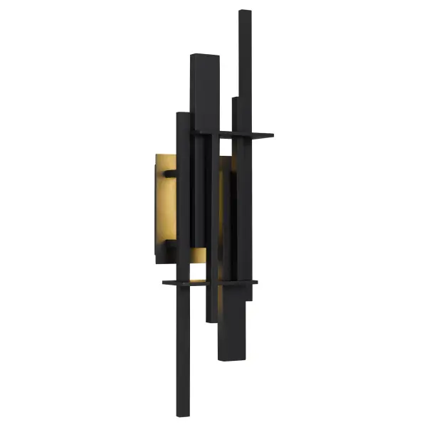 Bold and poetic, the Newton Outdoor Wall Lantern is more than illumination—it’s an artistic statement. Layers of slender, earth black bars rise and intersect like a modern skyline, creating a dynamic play of form and silhouette. Hidden within, a soft glow radiates against the golden interior, casting an inviting warmth that feels both contemporary and timeless. Perfect for entryways, patios, or pathways, Newton transforms your exterior into a gallery of light—where architecture meets romance under the evening sky.