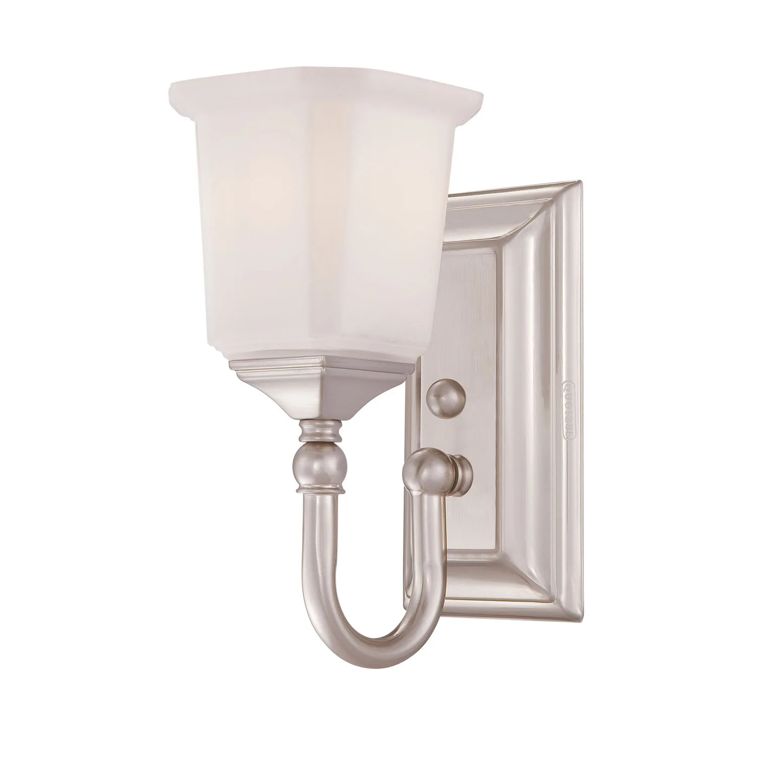 Nicholas One Light Bath Fixture in Brushed Nickel
