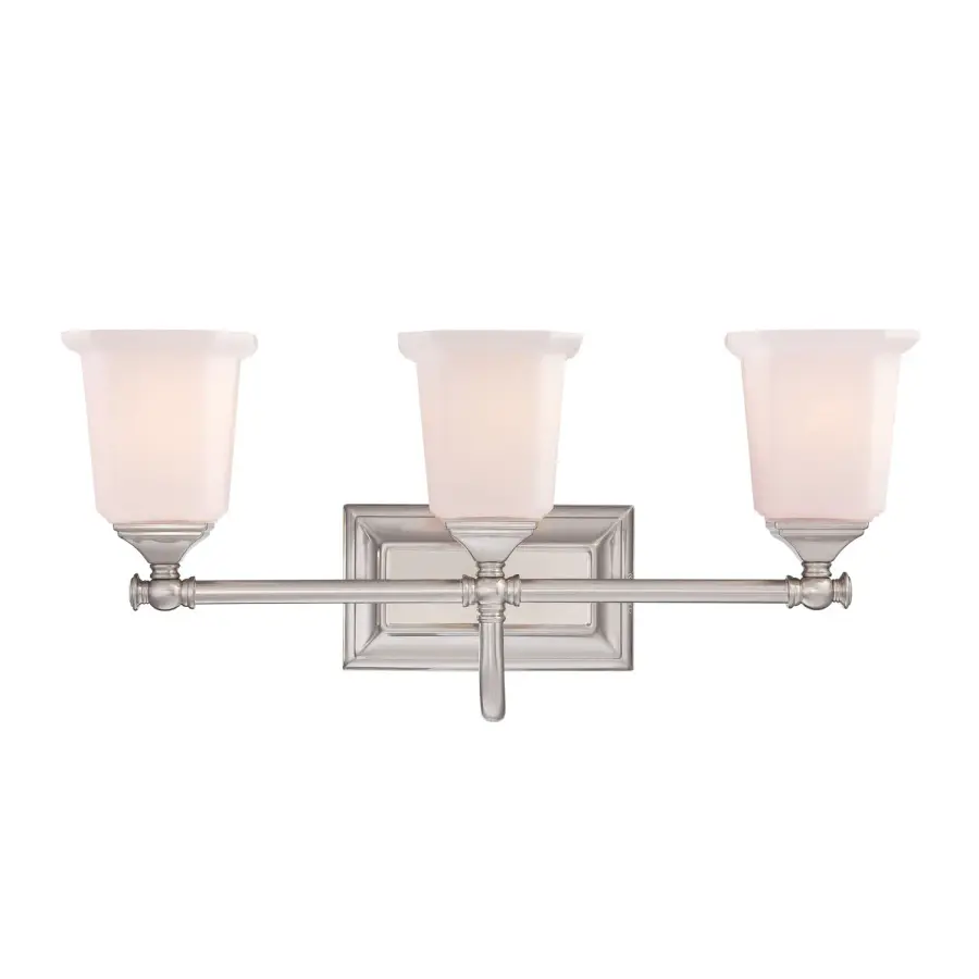 Nicholas 3-Light Bath Fixture in Brushed Nickel