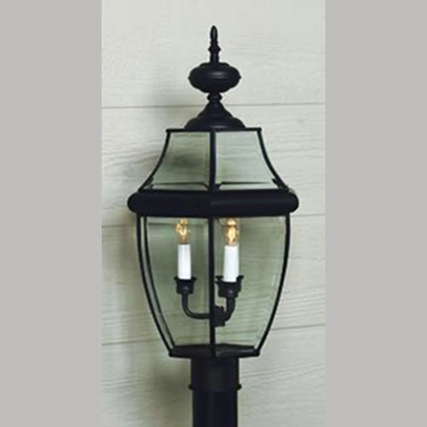 Newbury Four Light Outdoor Post Mount in Mystic Black