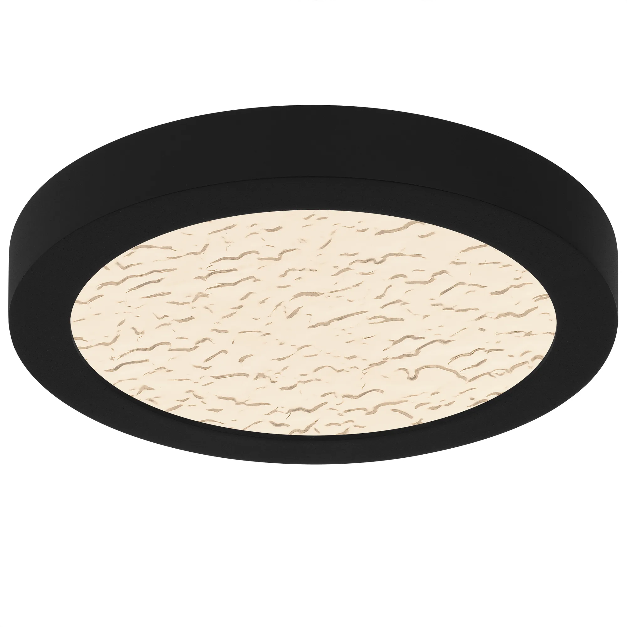 Outskirts Integrated LED Earth Black Flush Mount with CCT Switch