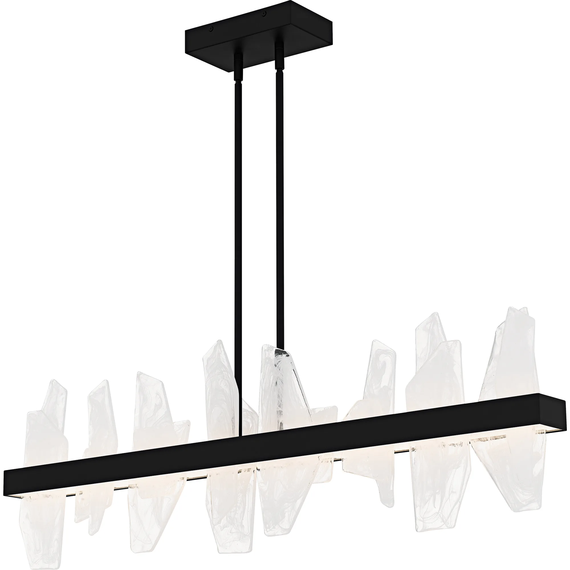 Aurelia Matte Black Linear Chandelier