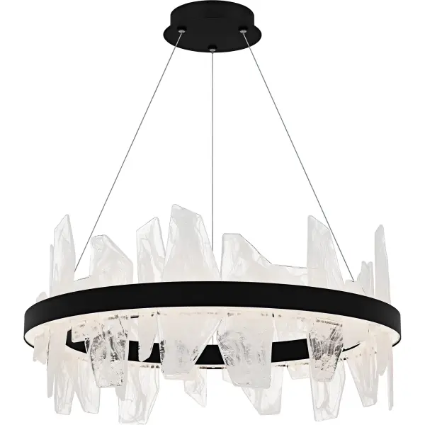 Discover the epitome of luxury with Aurelia, a standout piece from the Platinum by Quoizel collection. Merging modern style with opulent details, this stunning light fixture features white swirl glass in varied shapes, each piece offering unique visual intrigue. Choose from two striking designs: a round chandelier for a bold statement in your dining or living area, or a linear island light to enhance the elegance of your kitchen or bar. Available in sophisticated matte black or soft gold, Aurelia adds a touch of glamour to any space.