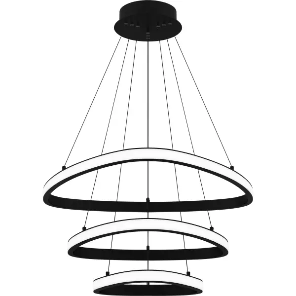 Create a cool and contemporary look with Bardot, part of the popular Platinum by Quoizel collection. With an integrated LED light source, this pendant light casts an alluring glow amid a sculptural, geometric silhouette. Finished in matte black, Bardot is sure to make a bold statement over any kitchen island, table, or living room space.