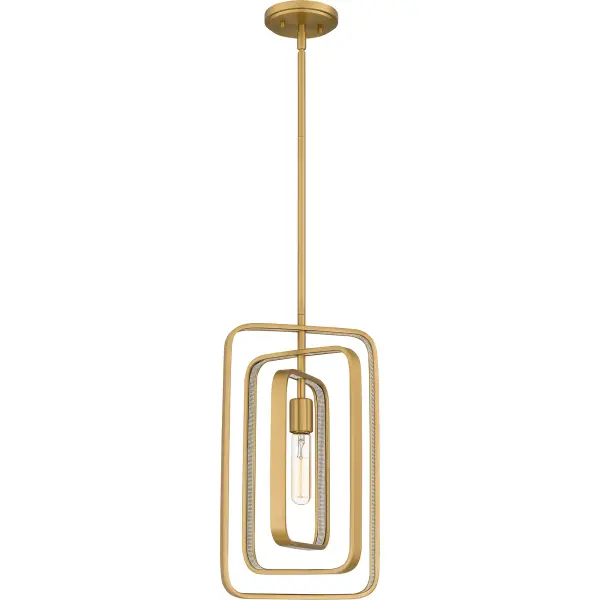 Shimmering glamour, dipped in gold. The Dupree pendant, also available as a mini pendant, island light or semi-flush mount, features glimmering texture and a weathered brass finish. Concentric “squovals” radiate playful 1960s style.