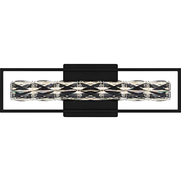 Sometimes, the name says it all. Such is the case with the Dazzle bath light series. Available in your choice of soft gold or matte black, this piece catches the eye with an integrated LED light source that sparkles like faceted diamonds. Dazzle’s clear crystal glass and bold geometric shape highlight modern glam style, making it the perfect addition over any bathroom vanity. This fixture also includes a CCT switch, allowing you to easily customize the brightness of the light to your desired setting.