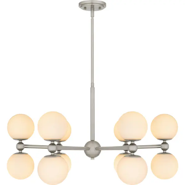 Bring a fresh, modern look to your home with Elser chandeliers. Spherical opal etched glass shades cast a soft ambient glow, complemented by your choice of brushed nickel or matte black finish. Part of the popular Platinum by Quoizel collection, Elser pairs perfectly with modern or contemporary spaces.
