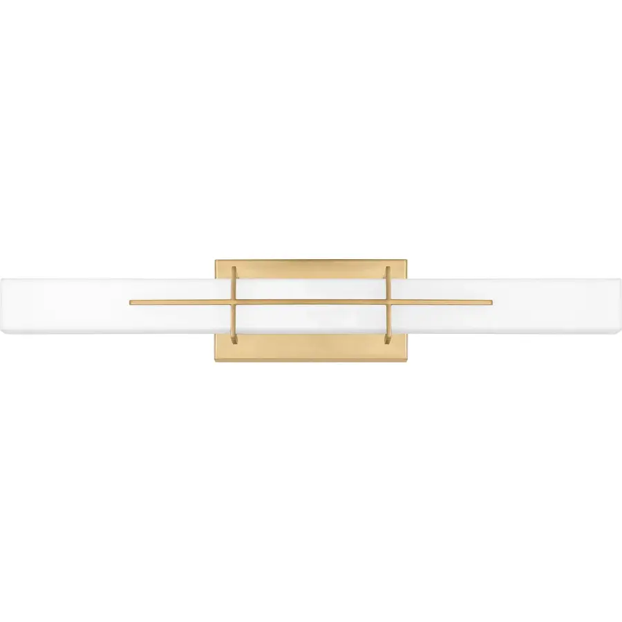 Gemini LED Bath Fixture in Aged Brass
