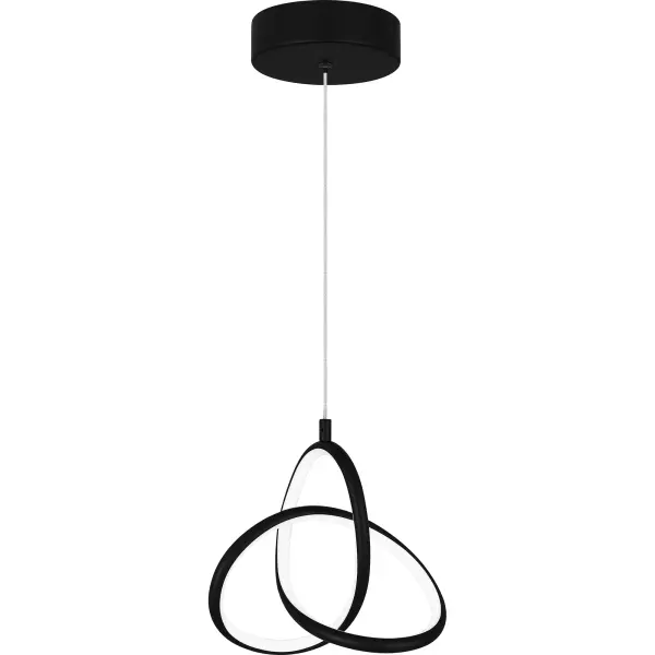Unending curves define the Illoria light. Infinite and innovative, this mini pendant includes an integrated light source for a built-in glow. The matte black finish slips into a range of design schemes and would make an ideal addition to a modern powder room or office nook.