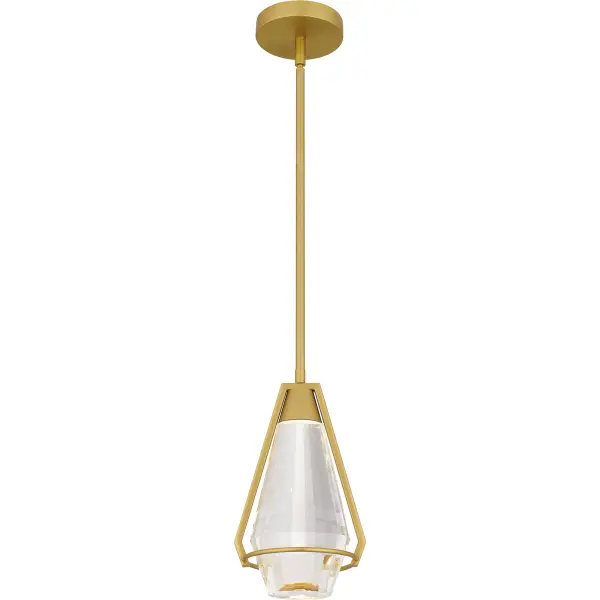With clear crystal glass and a sleek finish, Luca mini pendant lights add a touch of modern elegance to any room. The clear crystal glass shade emits a dazzling glow, casting beautiful shadows across the ceiling when lit. Choose from brushed gold or matte black, and hang Luca in any kitchen, bedroom, or any other living space you want to make a pretty statement. An integrated LED light source is included for long-lasting illumination.