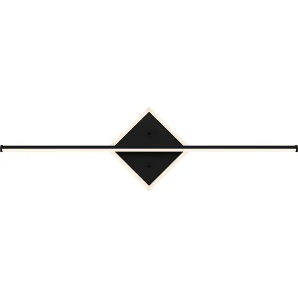 Part of our Platinum by Quoizel collection, the Parcelle bath light is as bold as it is modern. A light bar with an ultra-slim profile silhouettes a matte black, diamond shaped backplate - creating a one-of-a-kind geometric design. The integrated LED light source wraps around both the backplate and the light bar, providing energy saving, long lasting performance.