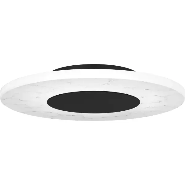 Part of the popular Platinum by Quoizel collection, the Rockwell flush mount is simple with a contemporary twist. The white onyx glass shade has the appearance of marble, adding a touch of luxury to the uncomplicated ceiling light design. Finished in matte black, Rockwell is a beautiful addition to any foyer, hallway, bathroom, or home office.