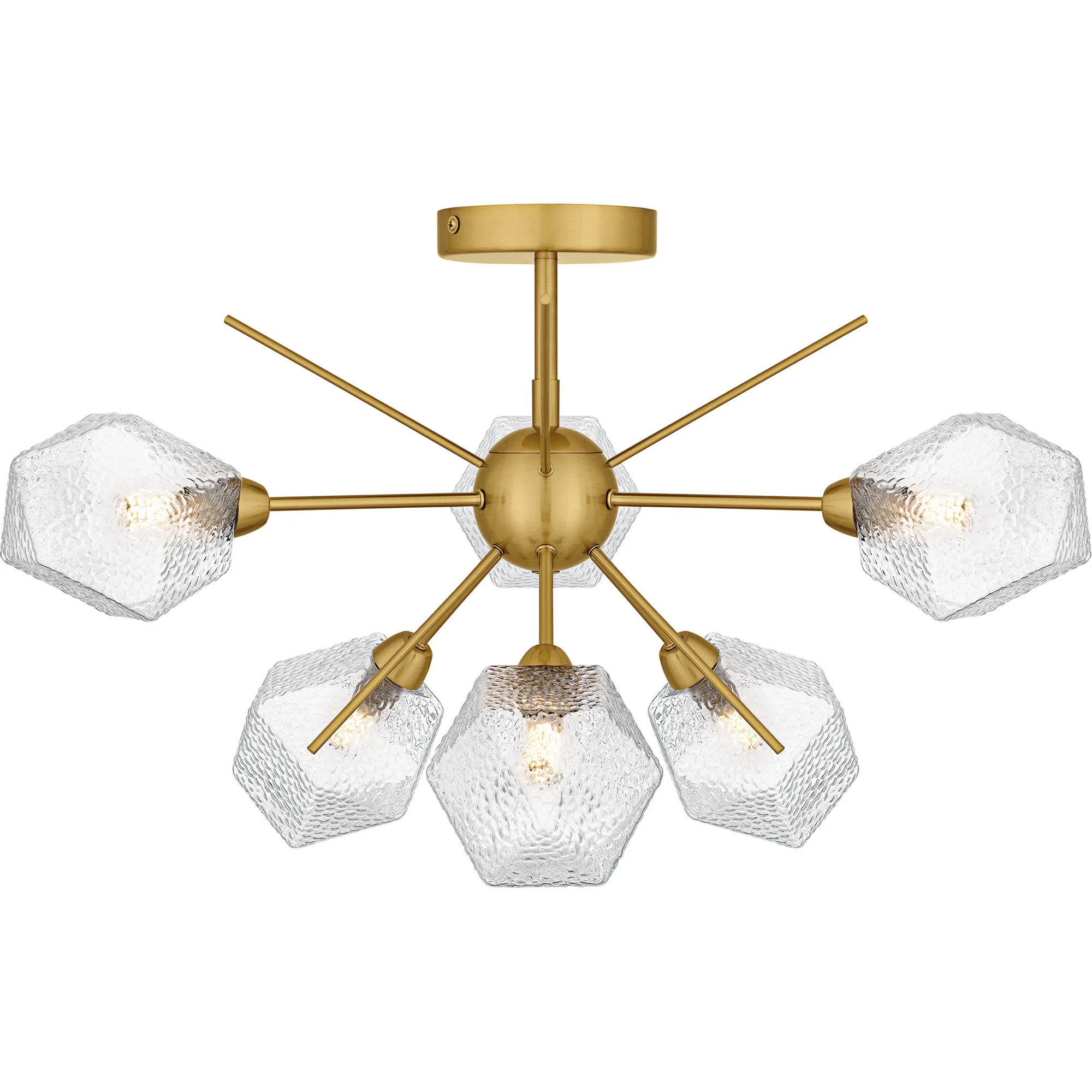 Salvador 6-Light Brushed Gold Semi-Flush Mount