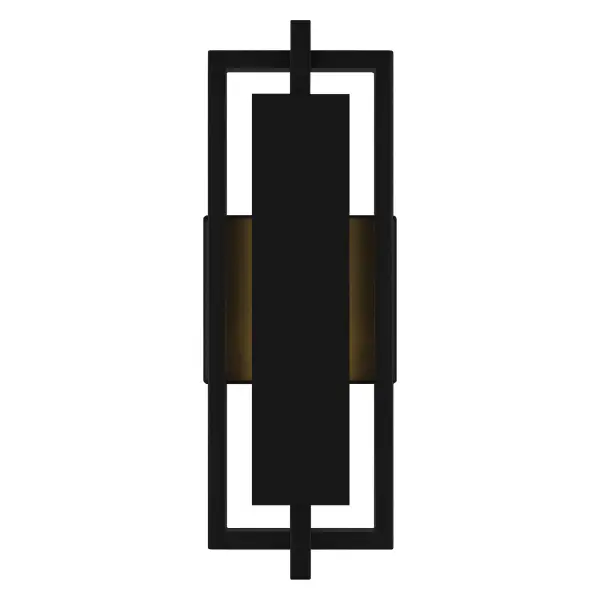 Make a graphic statement with the Pointsett outdoor wall lantern. Featuring a geometric pattern in matte black, Pointsett brings contemporary style outside. Flank a front or back door or illuminate a patio with this sleek design.