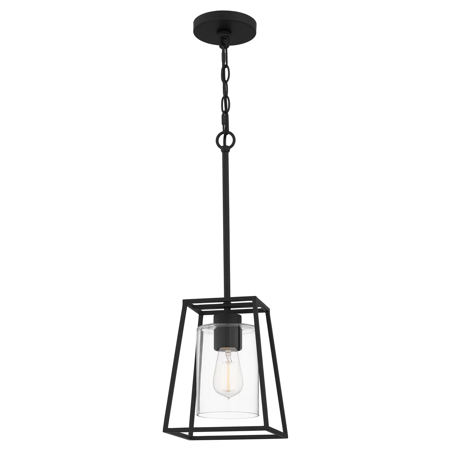 Prescott One Light Mini Pendant in Matte Black