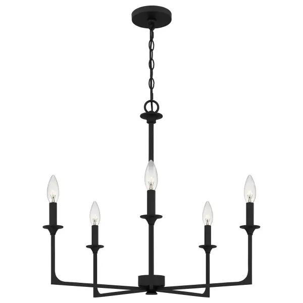 Prescott 5-Light Chandelier in Matte Black