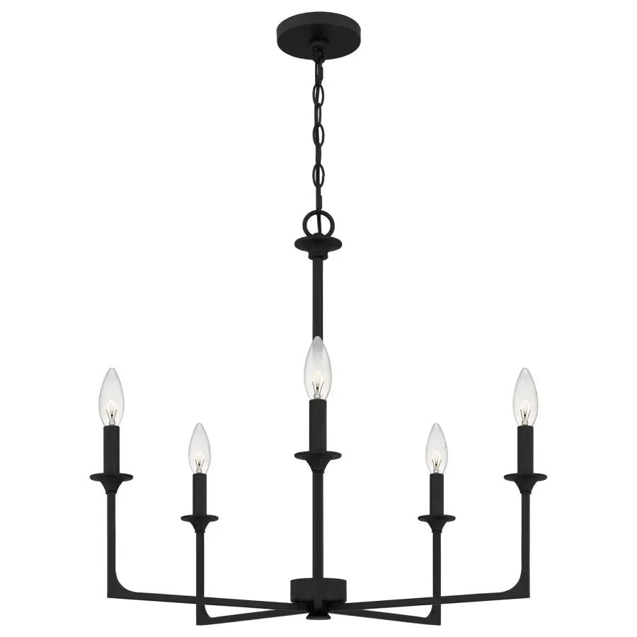 Prescott 5-Light Chandelier in Matte Black