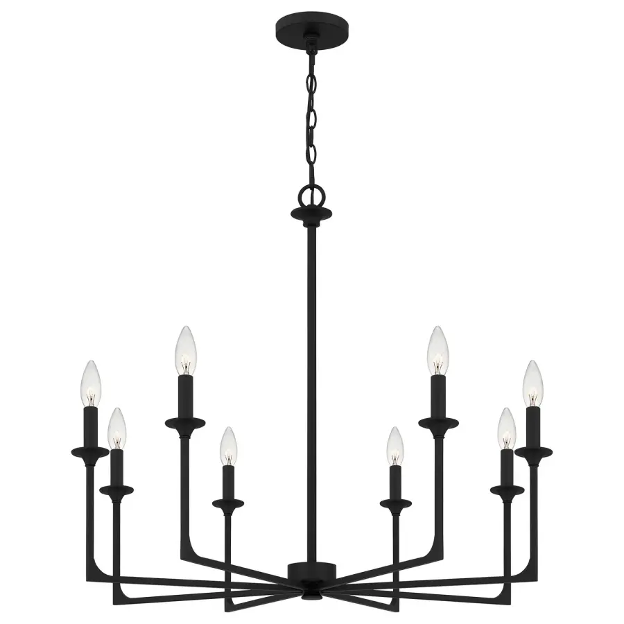 Prescott 8-Light Chandelier in Matte Black