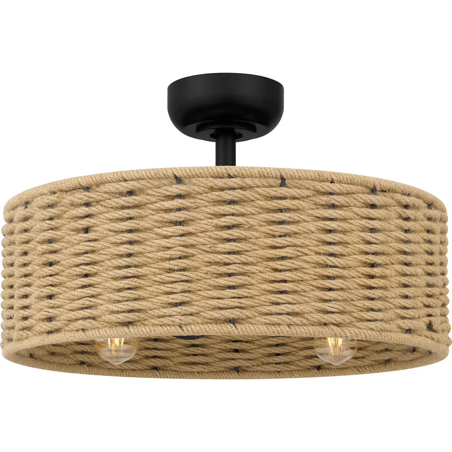 Quoizel Islander Fandelier with Hemp Rope Shade