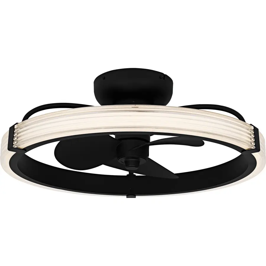 Elrod LED Ceiling Fan Light in Matte Black