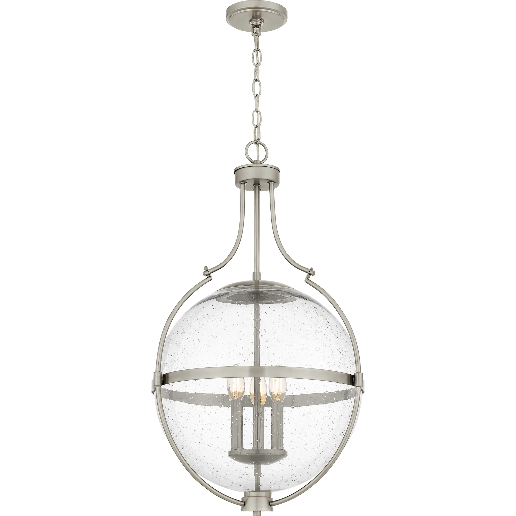 Chicago 3-Light Pendant in Brushed Nickel