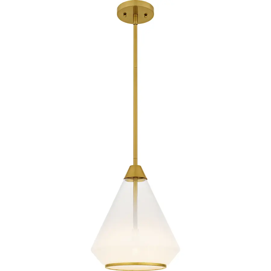 Haze 1-Light Brushed Gold Mini Pendant