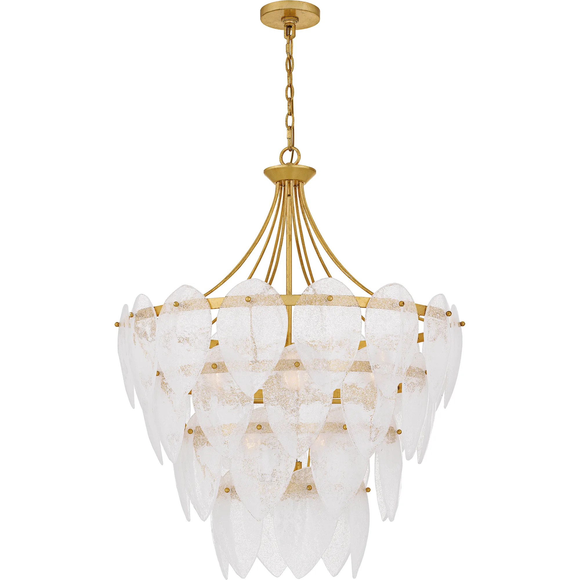 Lilestone Seven Light Pendant in Gold Leaf