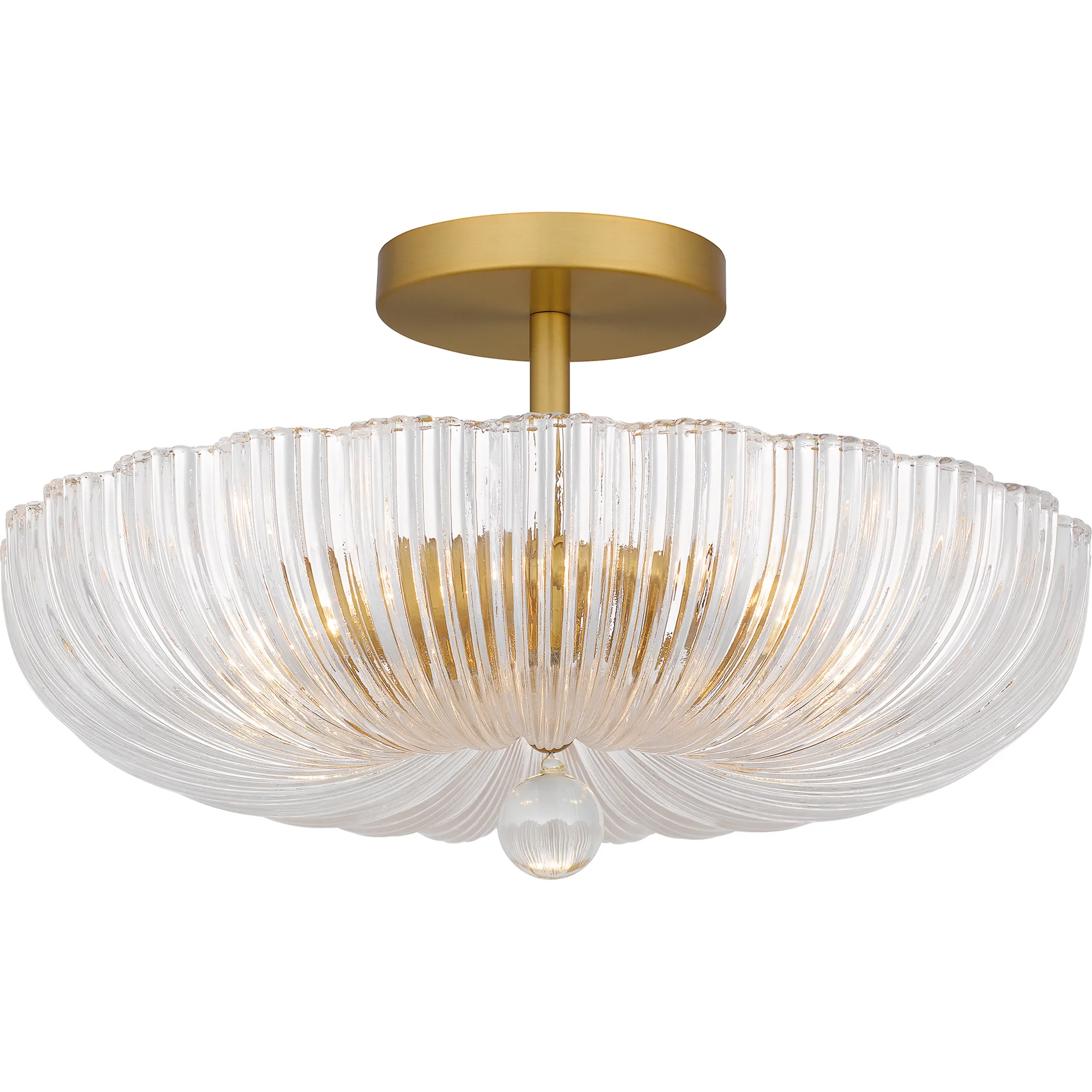 Belmond Semi-Flush Mount in Brushed Gold