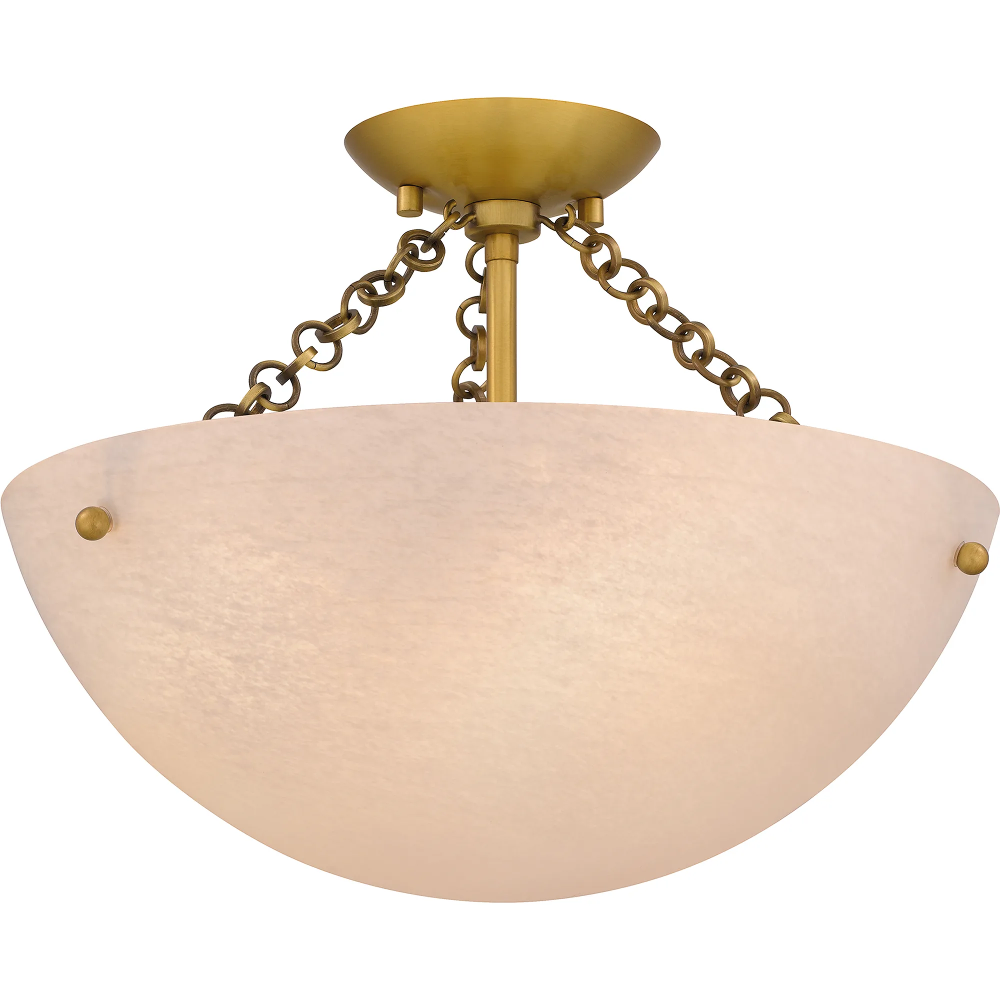 Baylor Semi-Flush Mount in Brushed Gold