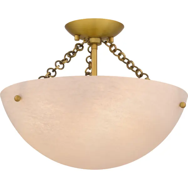 Complement any room or home décor with the classic look of Baylor. This traditional semi-flush mount collection comes in your choice of brushed gold or matte black. The brushed gold finish features an alabaster glass shade, while the matte black comes with a marble glass shade for a beautiful contrast. With its versatile styling, Baylor is a great addition to any foyer, hallway, bathroom, or living space.