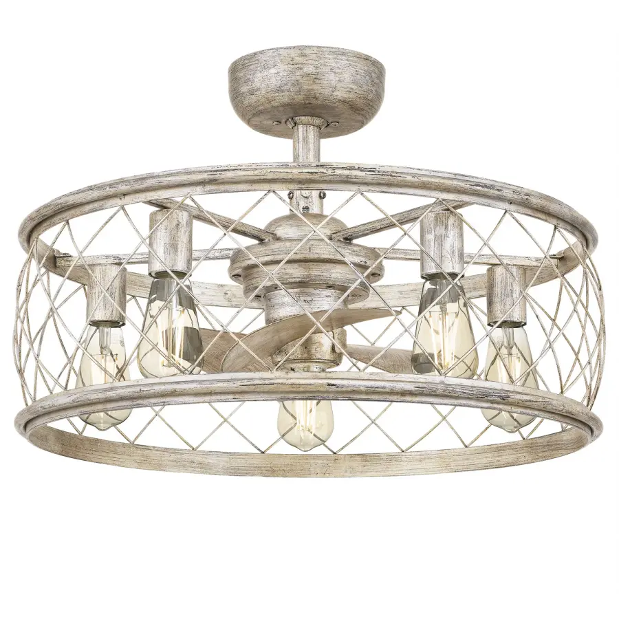 Dury 5-Light Fandelier in Century Silver Leaf