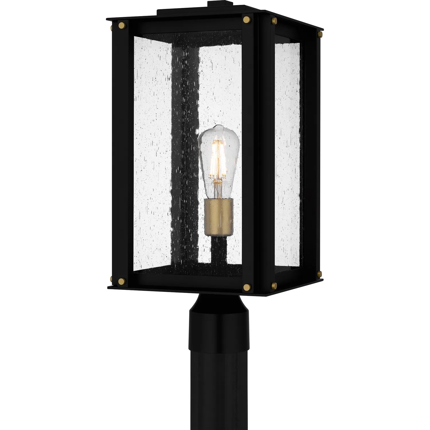 Robbins One Light Outdoor Post Mount in Matte Black