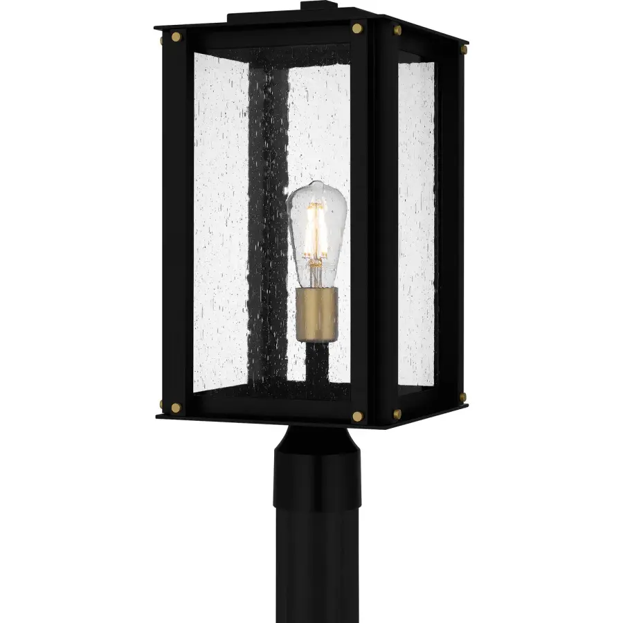 Robbins One Light Outdoor Post Mount in Matte Black
