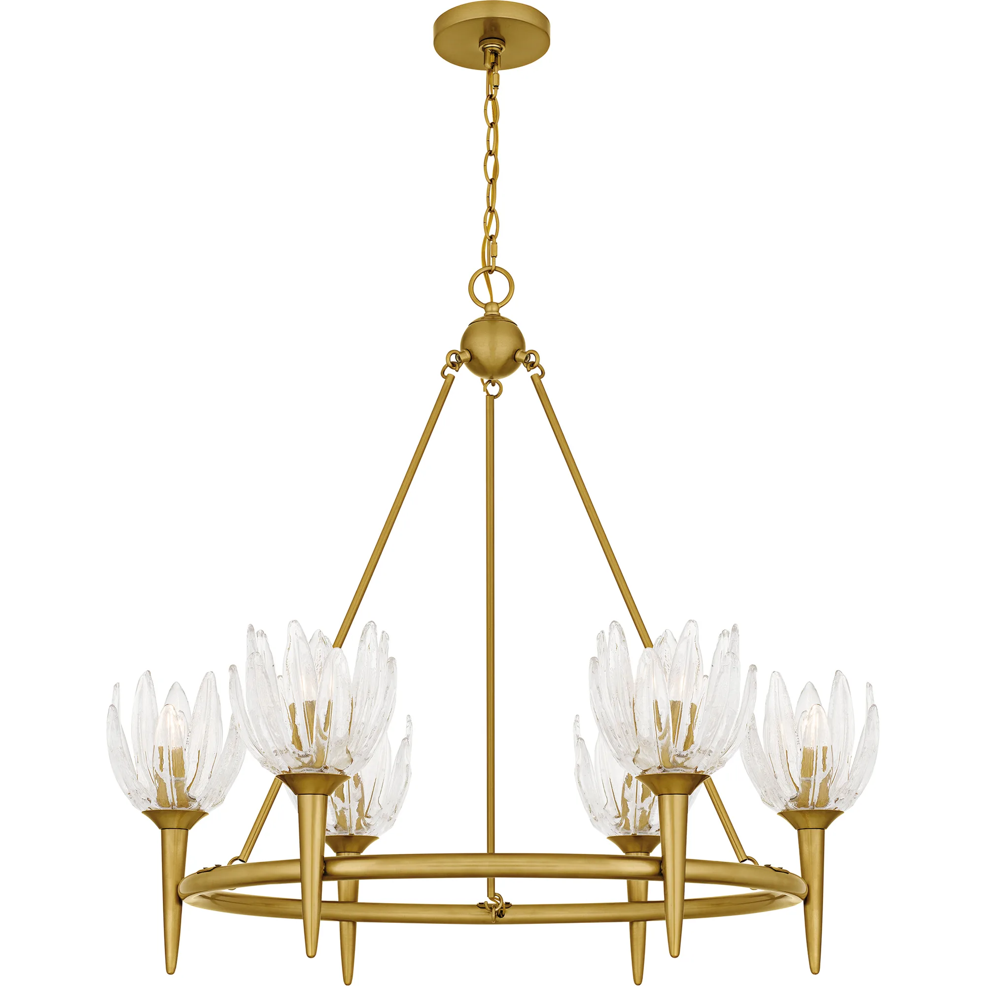 Shea 6-Light Brushed Gold Chandelier